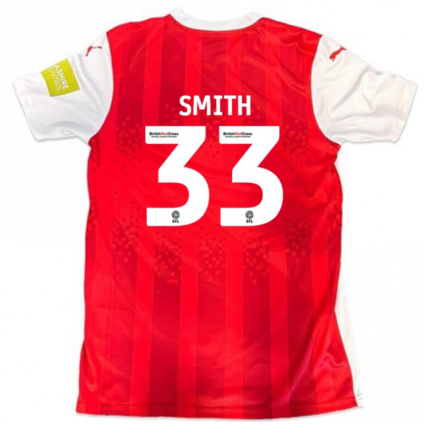 Niño Fútbol Camiseta Pele Smith #33 Rojo Blanco 1ª Equipación 2024/25 México