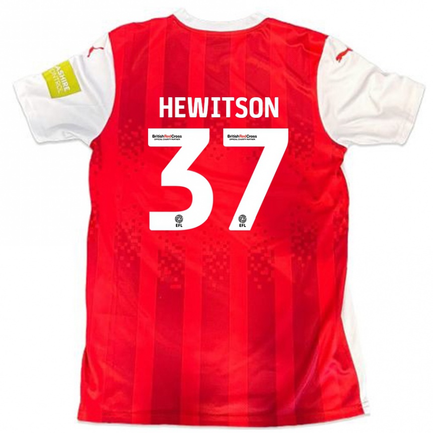 Niño Fútbol Camiseta Luke Hewitson #37 Rojo Blanco 1ª Equipación 2024/25 México