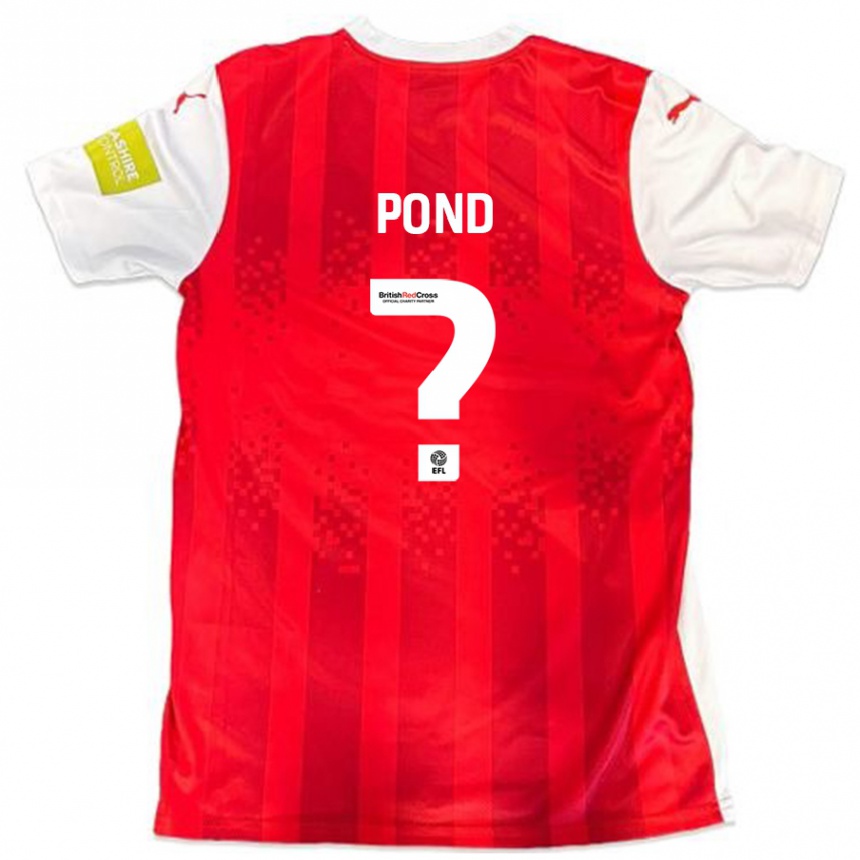 Niño Fútbol Camiseta Nathan Pond #0 Rojo Blanco 1ª Equipación 2024/25 México