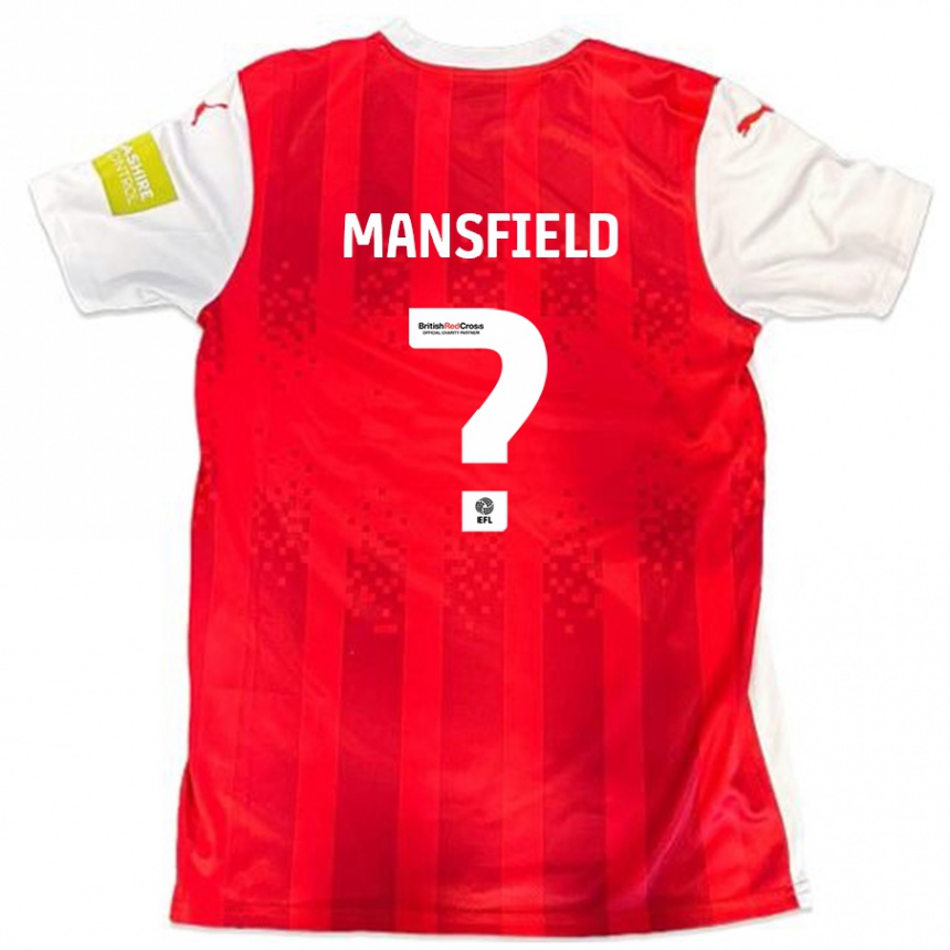 Niño Fútbol Camiseta Ronan Mansfield #0 Rojo Blanco 1ª Equipación 2024/25 México