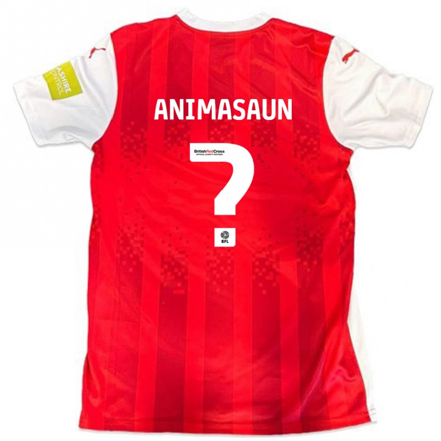 Niño Fútbol Camiseta David Animasaun #0 Rojo Blanco 1ª Equipación 2024/25 México