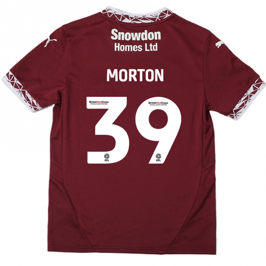 Niño Fútbol Camiseta Callum Morton #39 Borgoña 1ª Equipación 2024/25 México