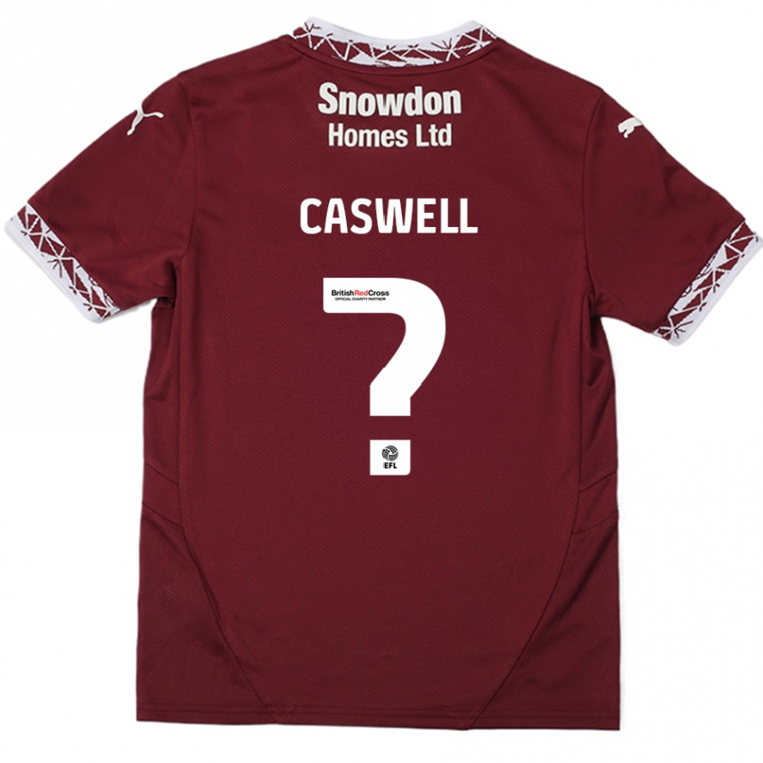 Niño Fútbol Camiseta Jordan Caswell #0 Borgoña 1ª Equipación 2024/25 México