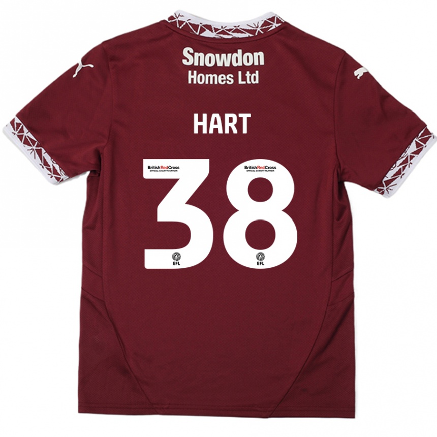 Niño Fútbol Camiseta Jamari Hart #38 Borgoña 1ª Equipación 2024/25 México