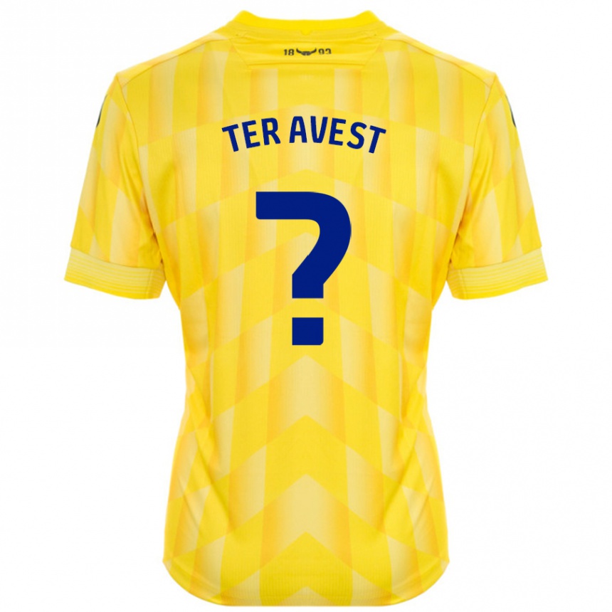 Niño Fútbol Camiseta Hidde Ter Avest #0 Amarillo 1ª Equipación 2024/25 México