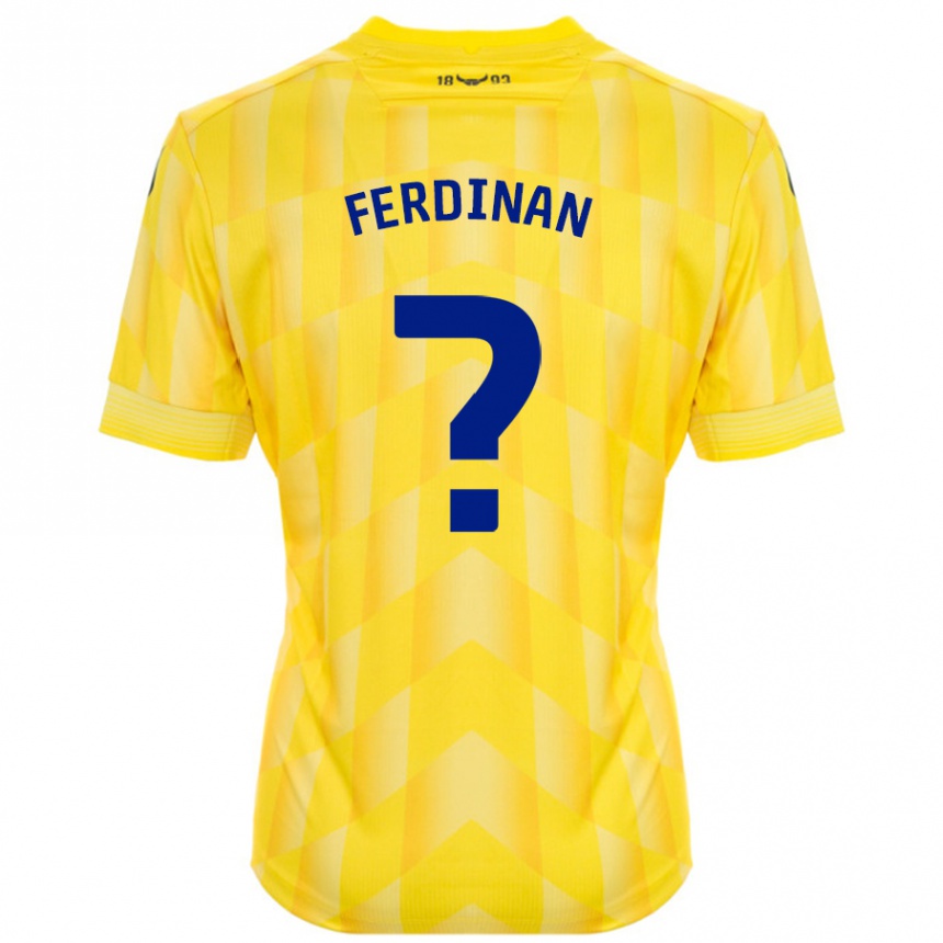 Niño Fútbol Camiseta Marselino Ferdinan #0 Amarillo 1ª Equipación 2024/25 México