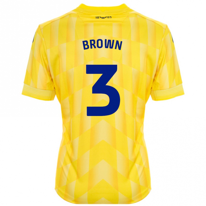 Niño Fútbol Camiseta Ciaron Brown #3 Amarillo 1ª Equipación 2024/25 México