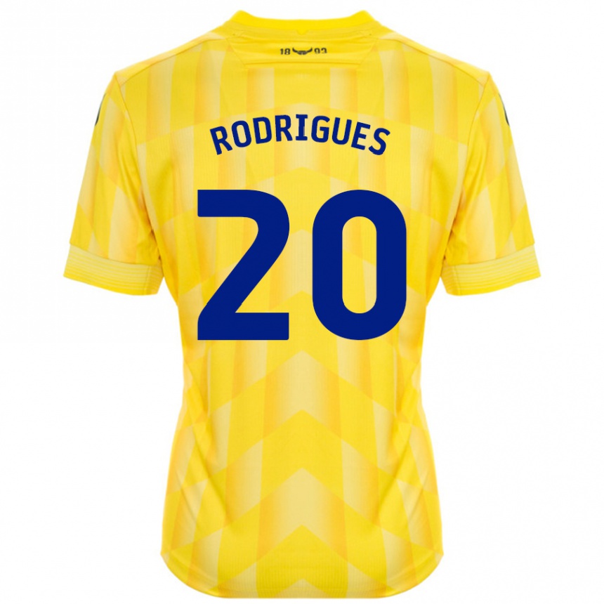 Niño Fútbol Camiseta Rúben Rodrigues #20 Amarillo 1ª Equipación 2024/25 México