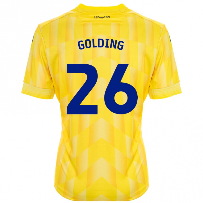 Niño Fútbol Camiseta James Golding #26 Amarillo 1ª Equipación 2024/25 México