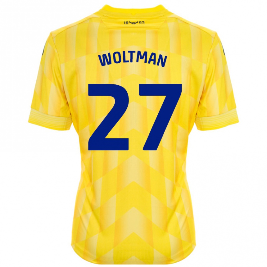 Niño Fútbol Camiseta Max Woltman #27 Amarillo 1ª Equipación 2024/25 México