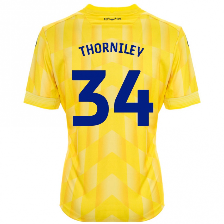 Niño Fútbol Camiseta Jordan Thorniley #34 Amarillo 1ª Equipación 2024/25 México