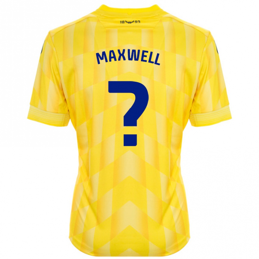 Niño Fútbol Camiseta Rashane Maxwell #0 Amarillo 1ª Equipación 2024/25 México