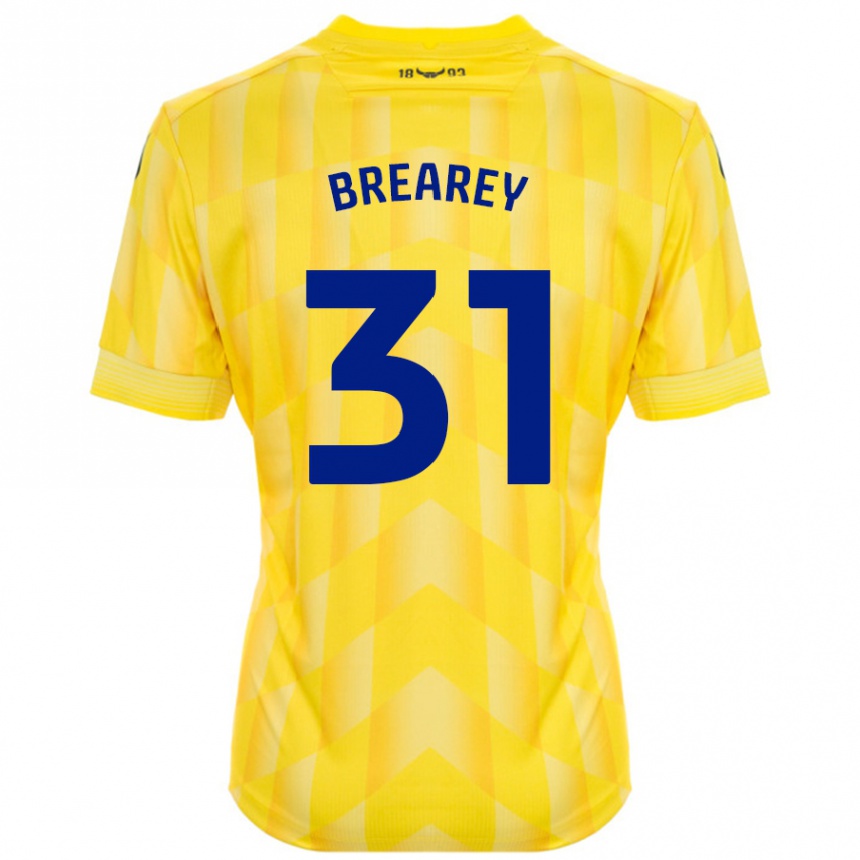 Niño Fútbol Camiseta Eddie Brearey #31 Amarillo 1ª Equipación 2024/25 México