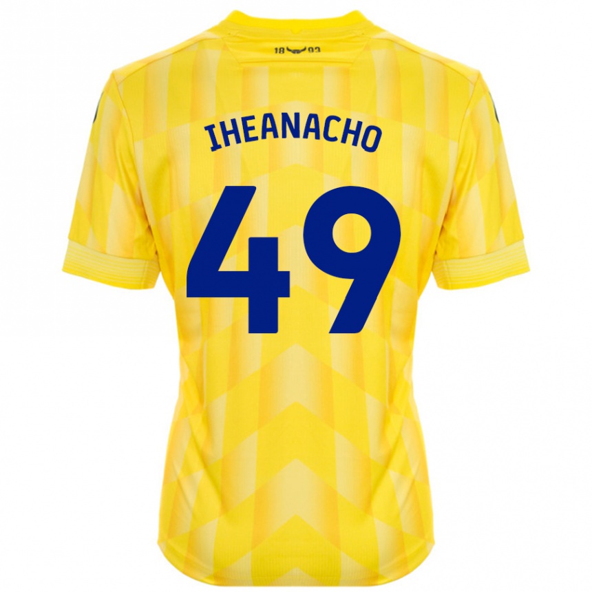 Niño Fútbol Camiseta Josh Iheanacho #49 Amarillo 1ª Equipación 2024/25 México