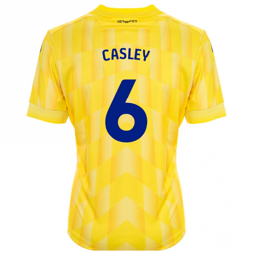 Niño Fútbol Camiseta Riva Casley #6 Amarillo 1ª Equipación 2024/25 México