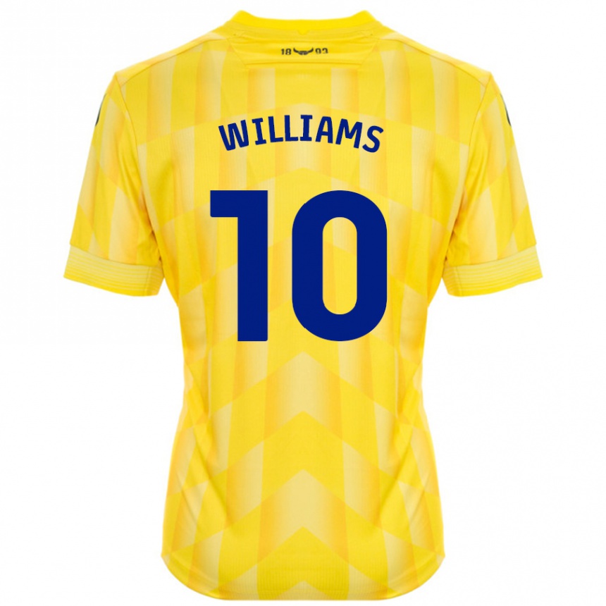 Niño Fútbol Camiseta Cheryl Williams #10 Amarillo 1ª Equipación 2024/25 México