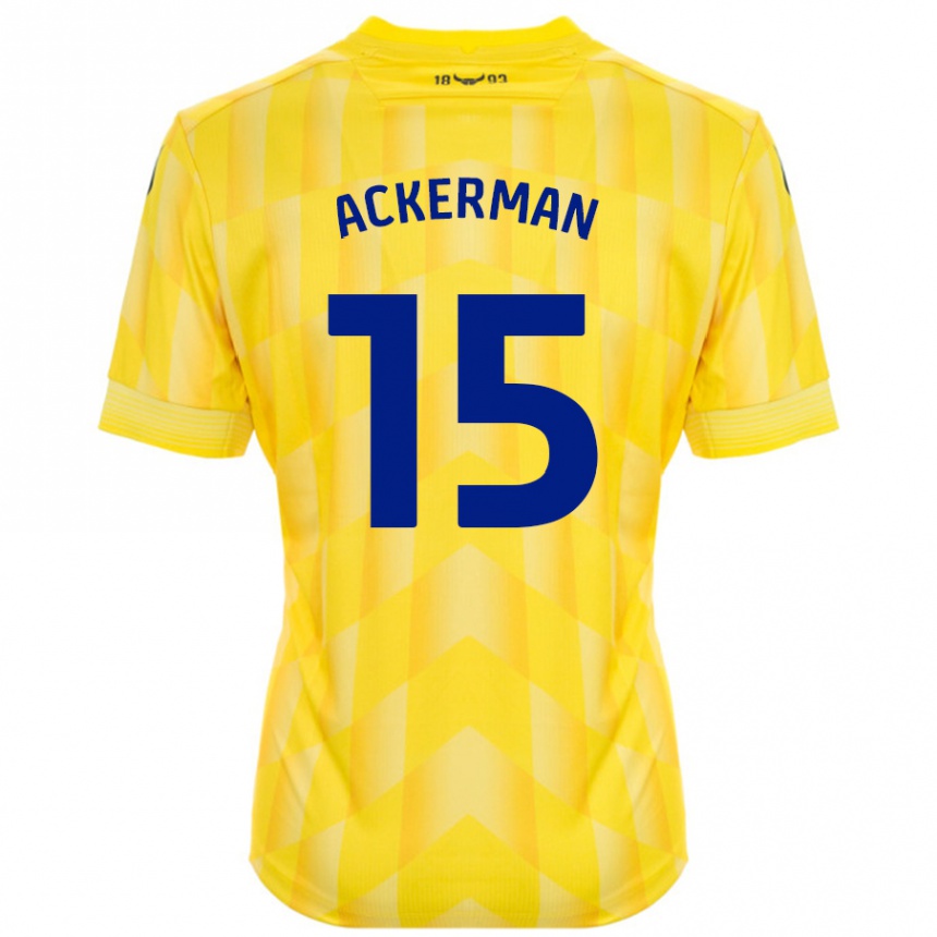 Niño Fútbol Camiseta Daisy Ackerman #15 Amarillo 1ª Equipación 2024/25 México