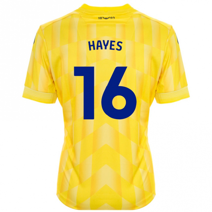 Niño Fútbol Camiseta Georgia Hayes #16 Amarillo 1ª Equipación 2024/25 México