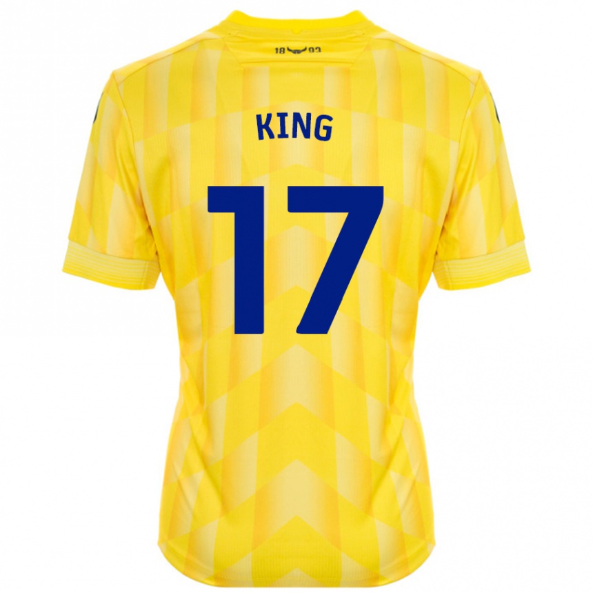 Niño Fútbol Camiseta Sarah King #17 Amarillo 1ª Equipación 2024/25 México