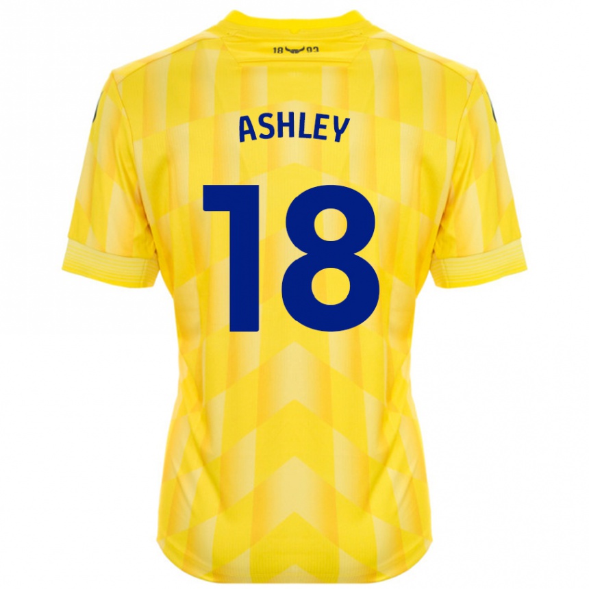 Niño Fútbol Camiseta Alex Ashley #18 Amarillo 1ª Equipación 2024/25 México