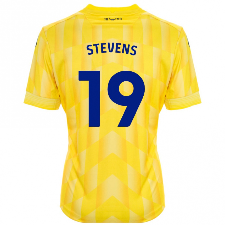 Niño Fútbol Camiseta Lily Stevens #19 Amarillo 1ª Equipación 2024/25 México