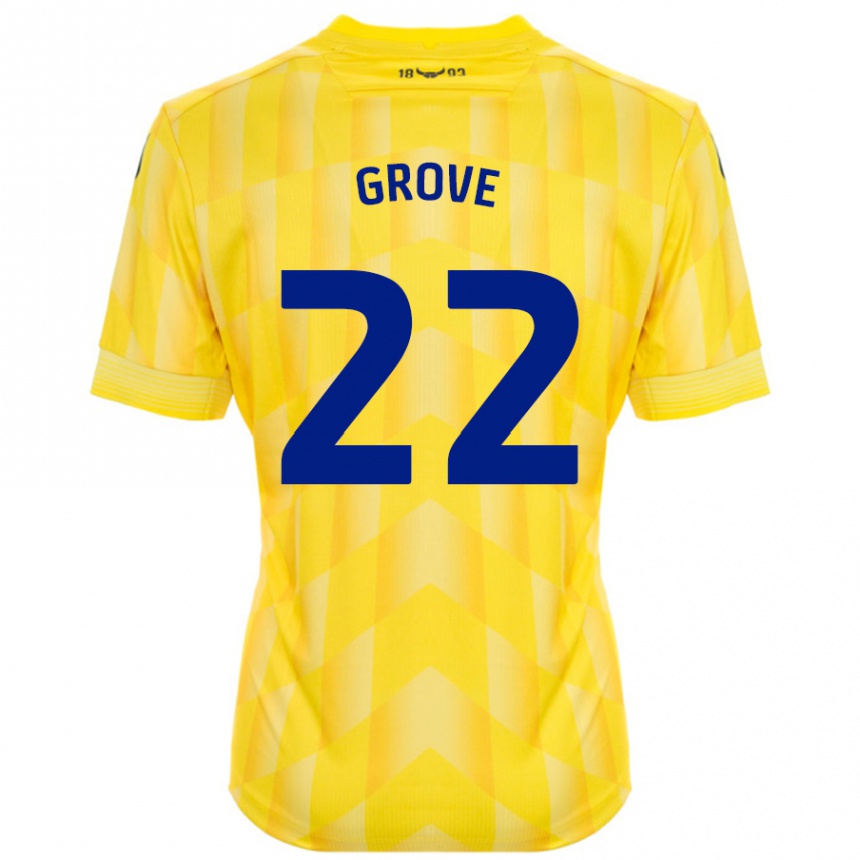 Niño Fútbol Camiseta Jade Grove #22 Amarillo 1ª Equipación 2024/25 México