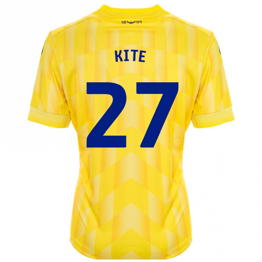 Niño Fútbol Camiseta Rose Kite #27 Amarillo 1ª Equipación 2024/25 México