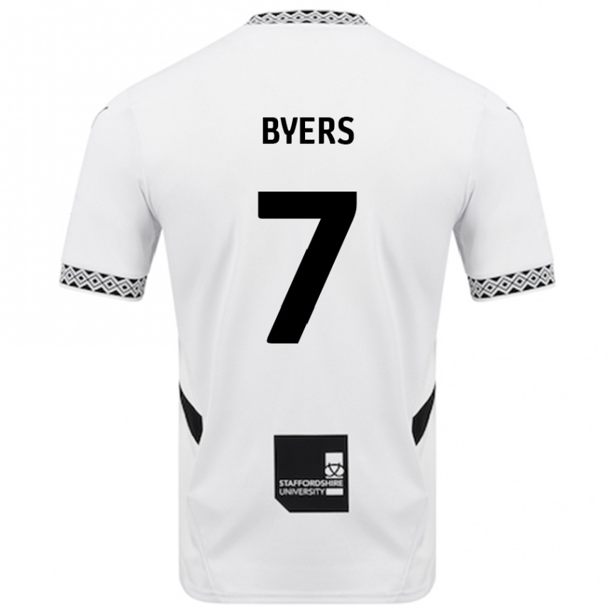 Niño Fútbol Camiseta George Byers #7 Blanco 1ª Equipación 2024/25 México