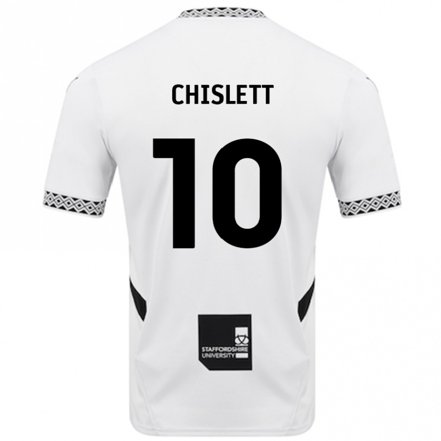 Niño Fútbol Camiseta Ethan Chislett #10 Blanco 1ª Equipación 2024/25 México