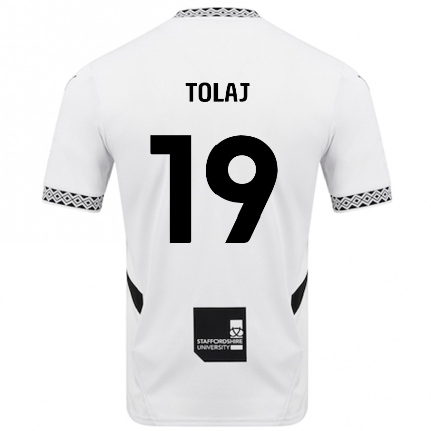 Niño Fútbol Camiseta Lorent Tolaj #19 Blanco 1ª Equipación 2024/25 México