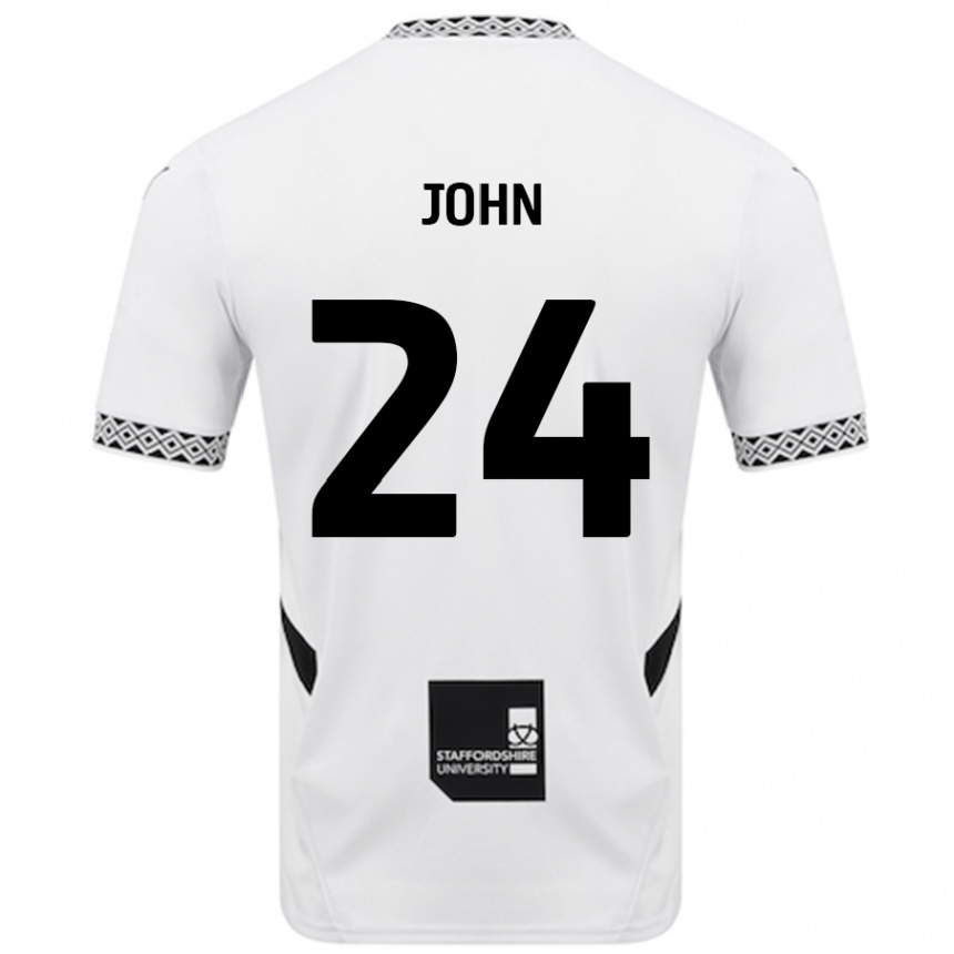 Niño Fútbol Camiseta Kyle John #24 Blanco 1ª Equipación 2024/25 México