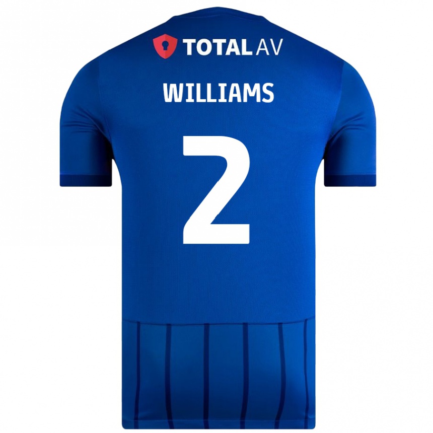 Niño Fútbol Camiseta Jordan Williams #2 Azul 1ª Equipación 2024/25 México