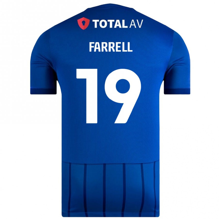 Niño Fútbol Camiseta Jacob Farrell #19 Azul 1ª Equipación 2024/25 México