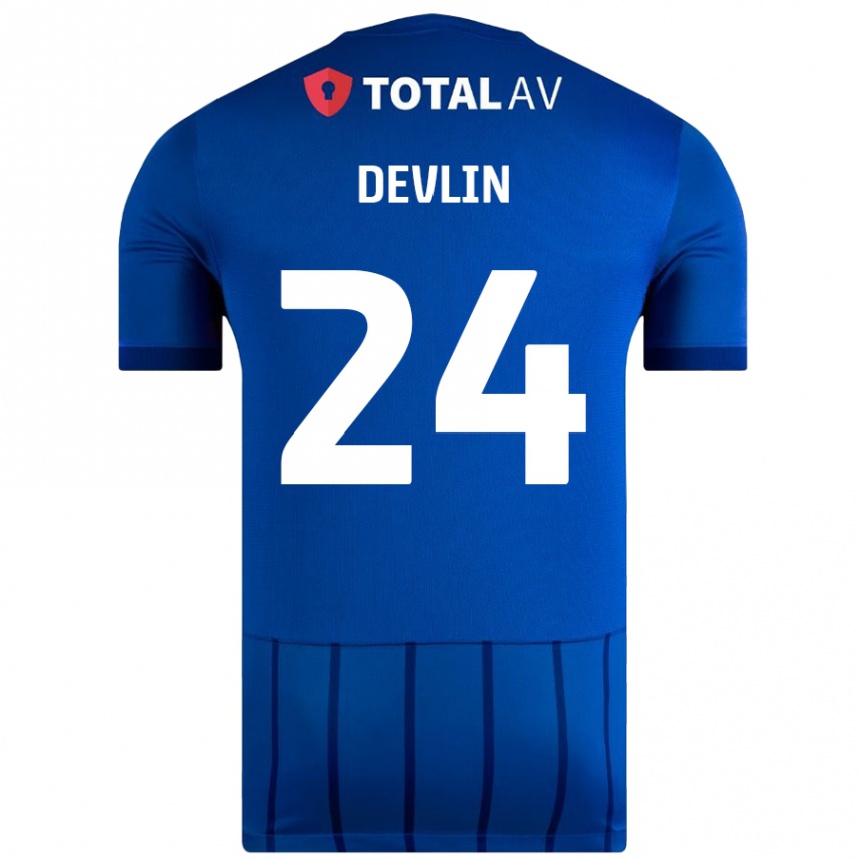 Niño Fútbol Camiseta Terry Devlin #24 Azul 1ª Equipación 2024/25 México