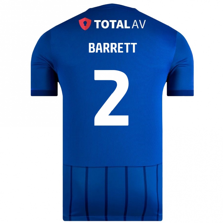 Niño Fútbol Camiseta Nicole Barrett #2 Azul 1ª Equipación 2024/25 México