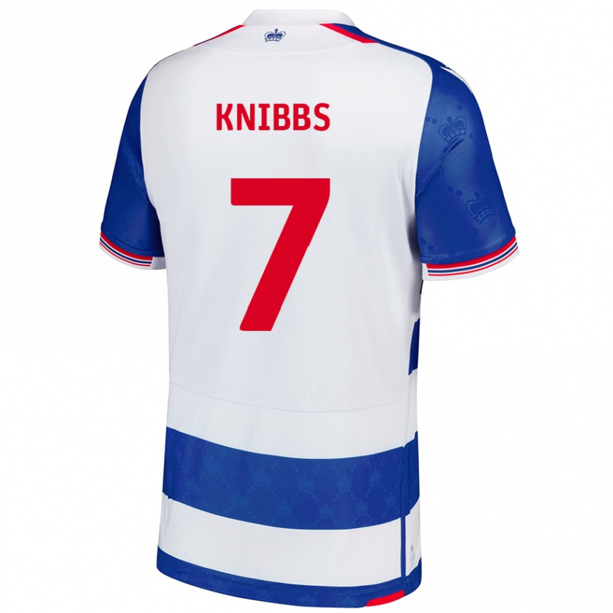 Niño Fútbol Camiseta Harvey Knibbs #7 Azul Blanco 1ª Equipación 2024/25 México