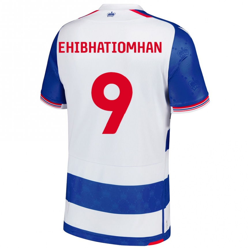 Niño Fútbol Camiseta Kelvin Ehibhatiomhan #9 Azul Blanco 1ª Equipación 2024/25 México