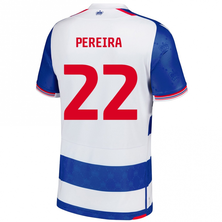 Niño Fútbol Camiseta Joel Pereira #22 Azul Blanco 1ª Equipación 2024/25 México