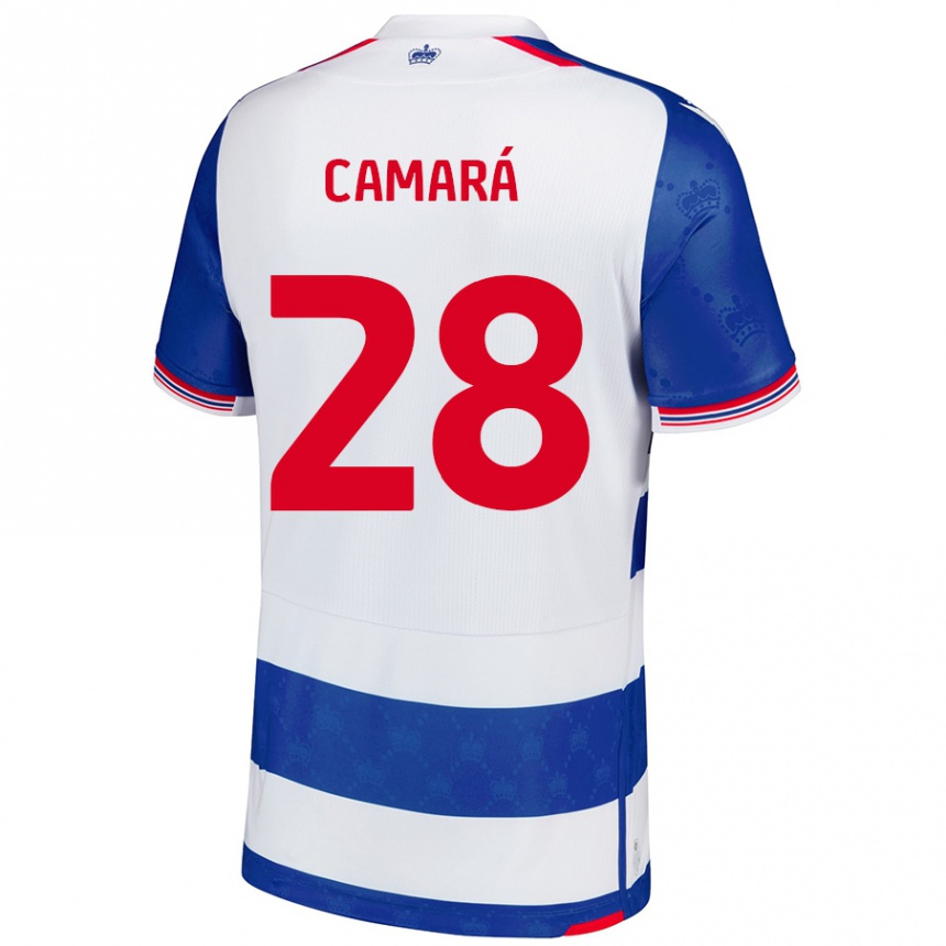 Niño Fútbol Camiseta Mamadi Camará #28 Azul Blanco 1ª Equipación 2024/25 México