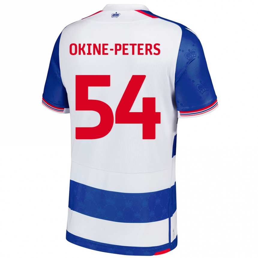 Niño Fútbol Camiseta Jeremiah Okine-Peters #54 Azul Blanco 1ª Equipación 2024/25 México