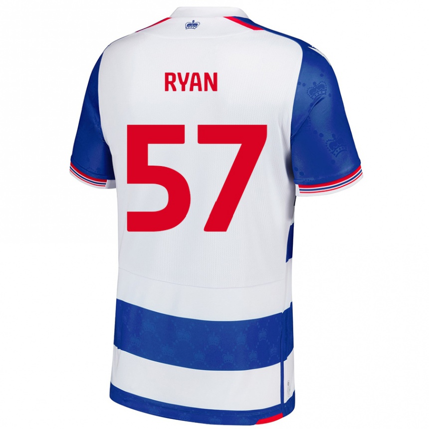 Niño Fútbol Camiseta John Ryan #57 Azul Blanco 1ª Equipación 2024/25 México