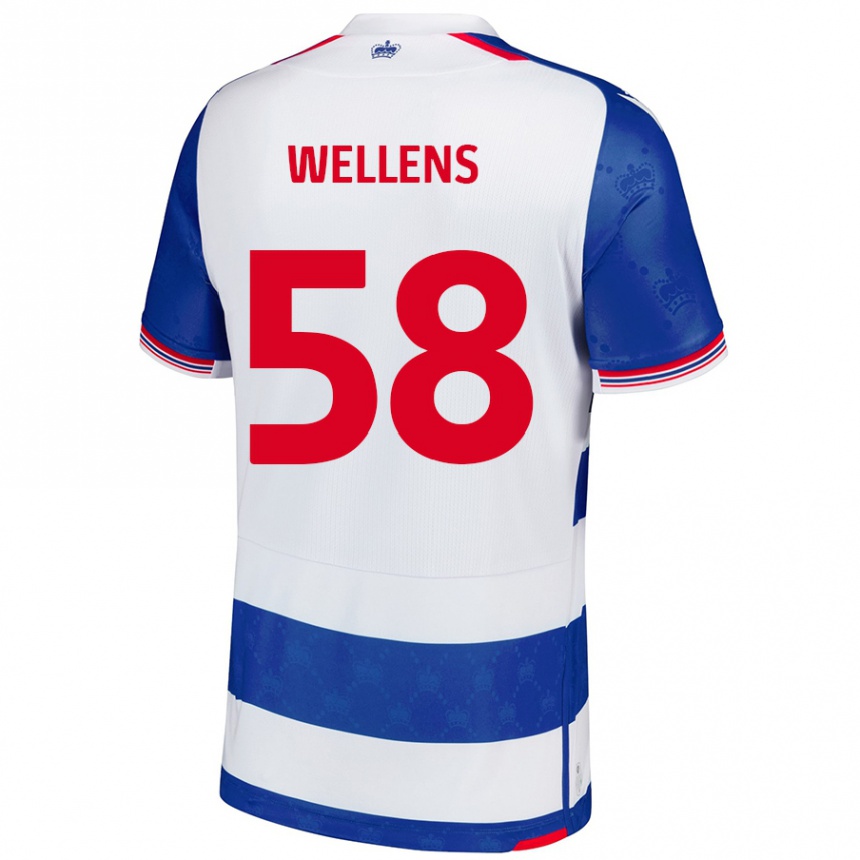 Niño Fútbol Camiseta Charlie Wellens #58 Azul Blanco 1ª Equipación 2024/25 México