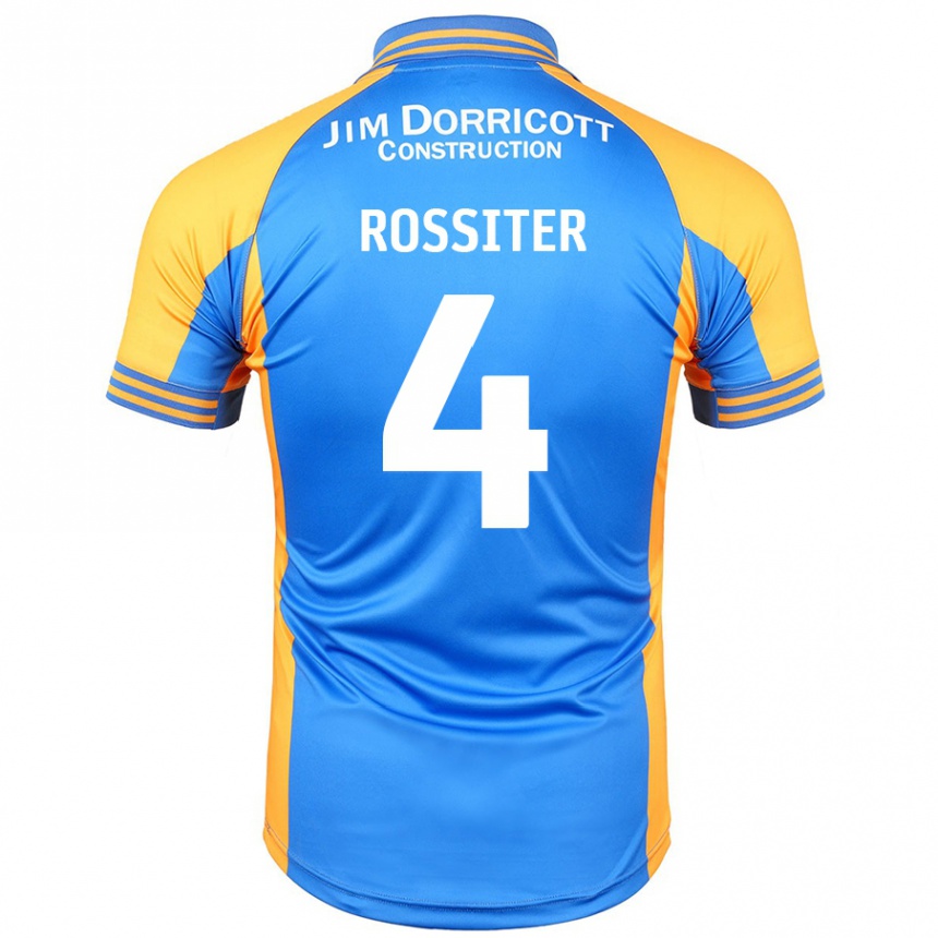 Niño Fútbol Camiseta Jordan Rossiter #4 Azul Ámbar 1ª Equipación 2024/25 México