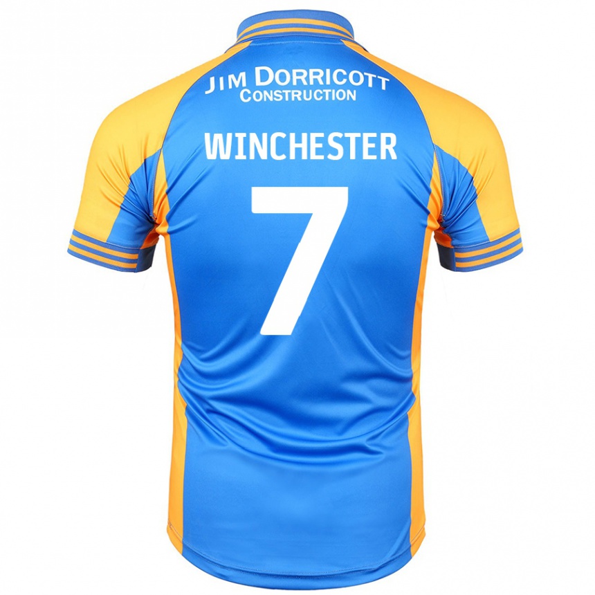 Niño Fútbol Camiseta Carl Winchester #7 Azul Ámbar 1ª Equipación 2024/25 México