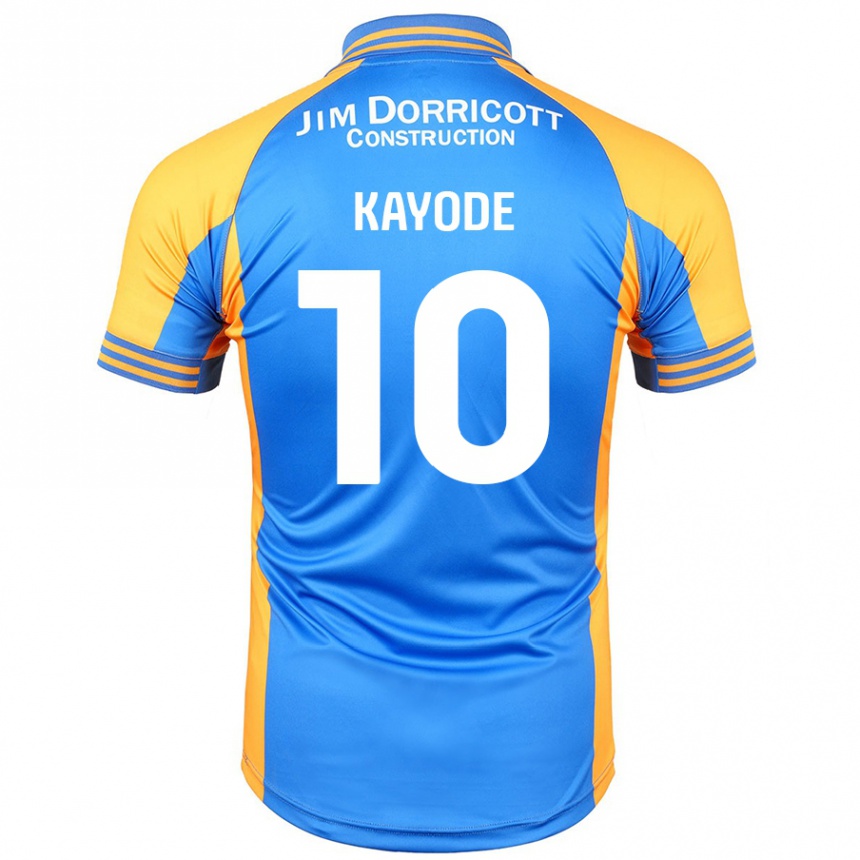 Niño Fútbol Camiseta Joshua Kayode #10 Azul Ámbar 1ª Equipación 2024/25 México