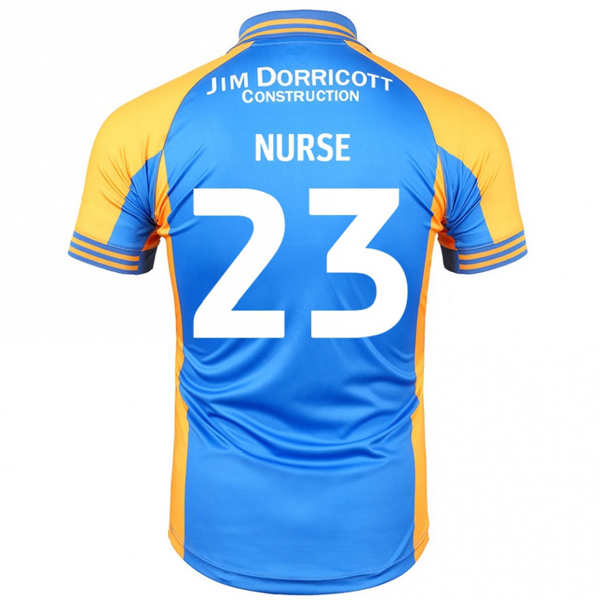 Niño Fútbol Camiseta George Nurse #23 Azul Ámbar 1ª Equipación 2024/25 México