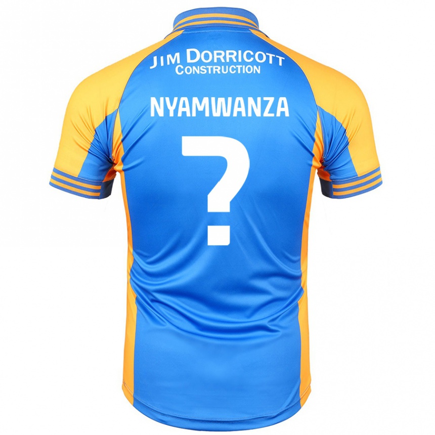 Niño Fútbol Camiseta Simba Nyamwanza #0 Azul Ámbar 1ª Equipación 2024/25 México