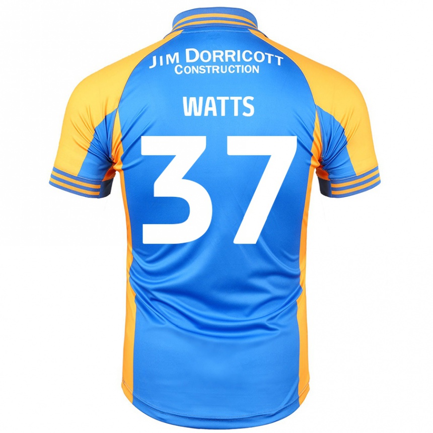 Niño Fútbol Camiseta Harvey Watts #37 Azul Ámbar 1ª Equipación 2024/25 México