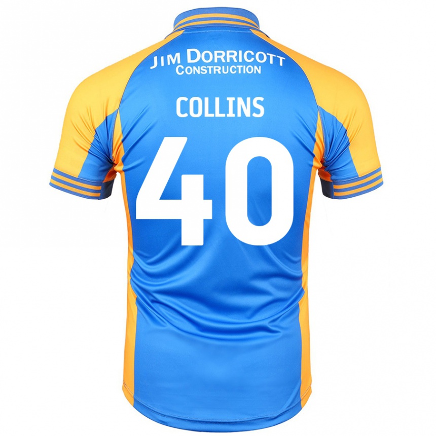 Niño Fútbol Camiseta Jude Collins #40 Azul Ámbar 1ª Equipación 2024/25 México