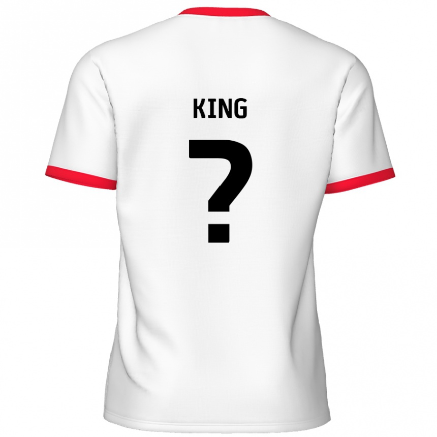 Niño Fútbol Camiseta Eli King #0 Blanco Rojo 1ª Equipación 2024/25 México